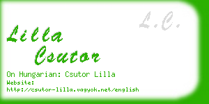 lilla csutor business card